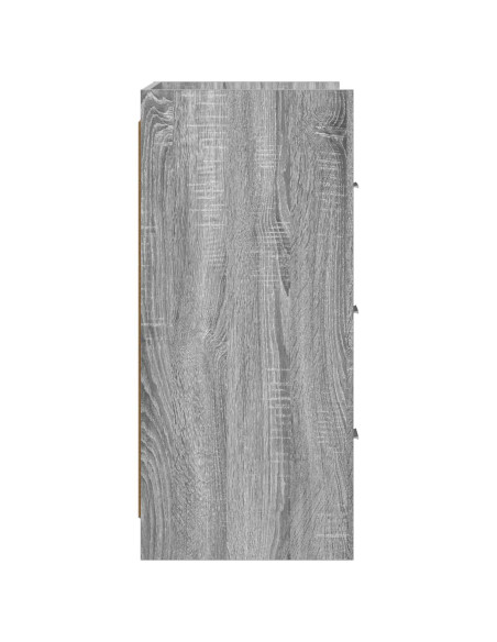 Credenza Sonoma grigio 75 x 33 x 80 cm Legno ingegnerizzato