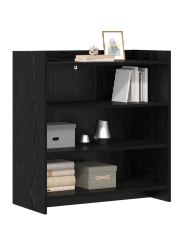 Credenza Rovere Nero 75 x 36 x 80 cm Legno ingegnerizzato