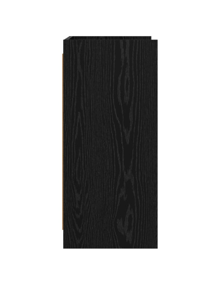 Credenza Rovere Nero 75 x 36 x 80 cm Legno ingegnerizzato