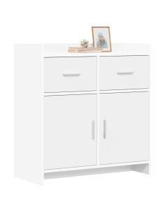 Credenza Bianco 75 x 36 x 80 cm Legno ingegnerizzato 2