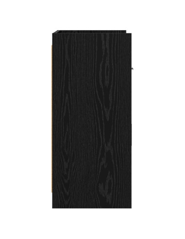 Credenza Rovere Nero 75 x 36 x 80 cm Legno ingegnerizzato