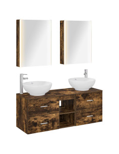 Set di mobili per il bagno 5 pcs Rovere Fumo
