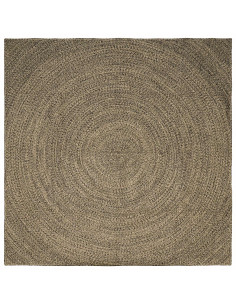 Tappeti per area Naturale e Nero 200 x 200 cm Juta