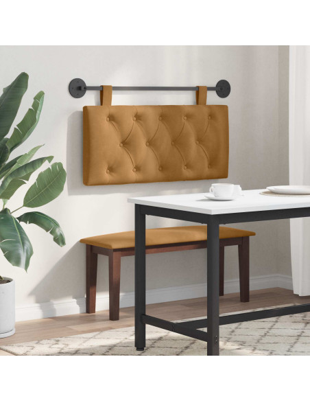 Testata appesa Marrone 90 x 55 x 7 cm Velluto