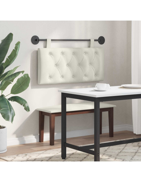 Testata appesa Montaggio a parete Crema 90 x 55 x 7 cm Velluto
