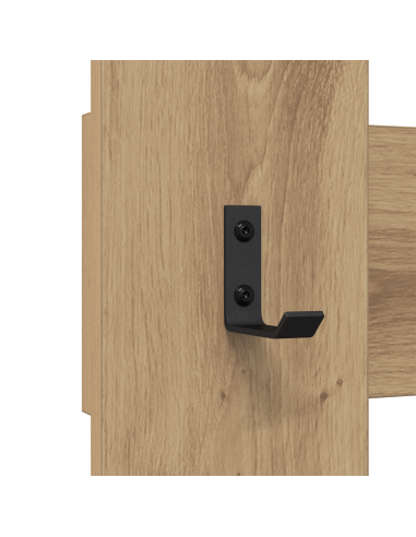 Appendiabiti a muro Rovere artigianale 65 x 3 x 100 cm