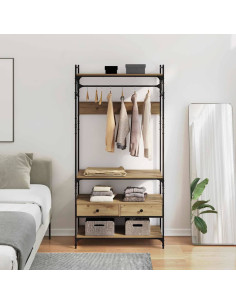 Guardaroba con cassetto rovere artigianale 89 x 39 x 184.5 cm