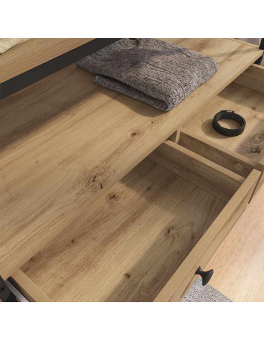 Guardaroba con cassetto rovere artigianale 89 x 39 x 184.5 cm