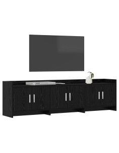 Mobile TV 168 x 33 x 47 cm Rovere Nero Legno ingegnerizzato 2
