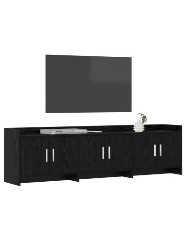 Mobile TV 168 x 33 x 47 cm Rovere Nero Legno ingegnerizzato