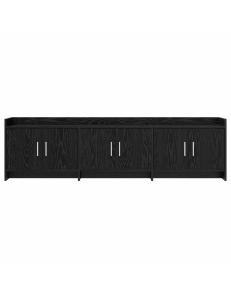 Mobile TV 168 x 33 x 47 cm Rovere Nero Legno ingegnerizzato