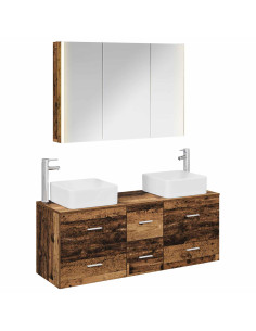 Set di mobili per il bagno 4 pcs Legno antico