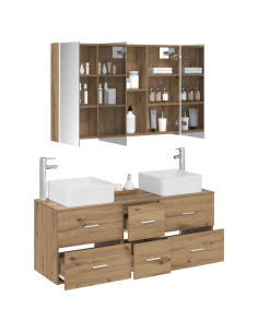 Set di mobili per il bagno 4 pcs Rovere Artigianale 2