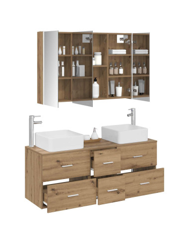 Set di mobili per il bagno 4 pcs Rovere Artigianale