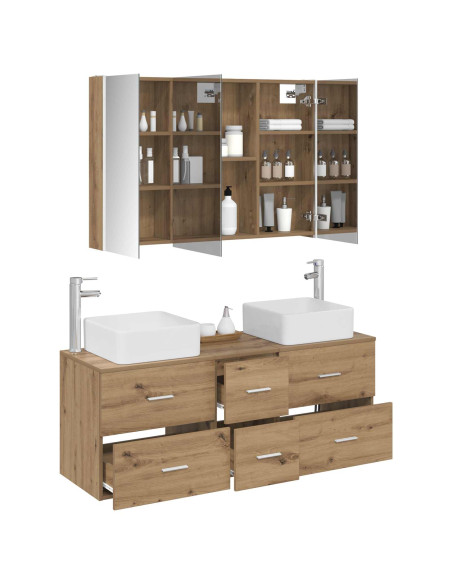 Set di mobili per il bagno 4 pcs Rovere Artigianale