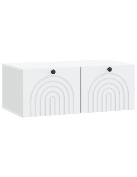 Mobile Porta TV da Muro Bianco 78,5 x 41 x 30 cm
