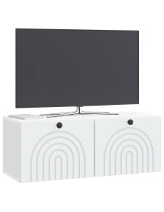 Mobile Porta TV da Muro Bianco 78,5 x 31 x 30 cm 2