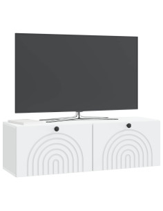 Mobile Porta TV da Muro Bianco 98 x 31 x 30 cm 2