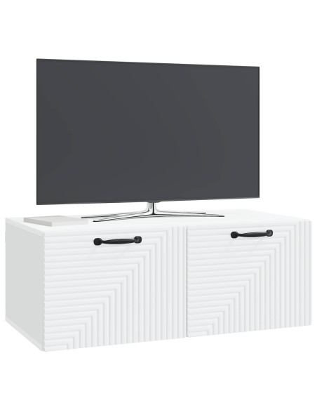 Mobile Porta TV da Muro Bianco 78,5 x 41 x 30 cm