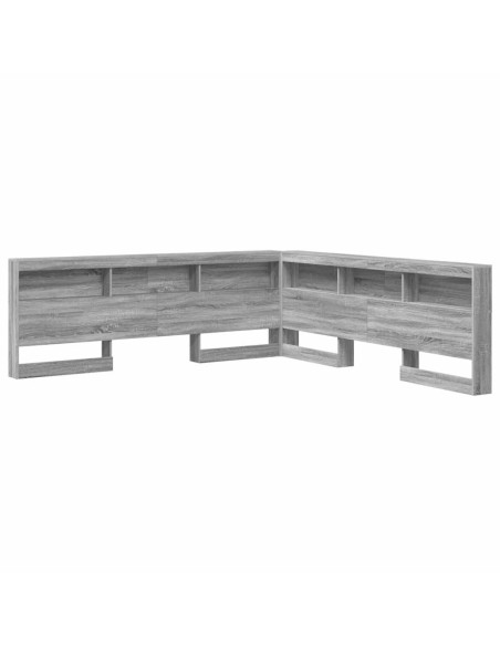 Testata contenitore Grigio Sonoma 180 cm Legno multistrato