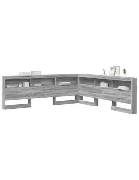 Testata contenitore Grigio Sonoma 180 cm Legno multistrato