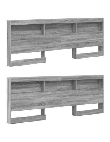 Testata contenitore Grigio Sonoma 180 cm Legno multistrato