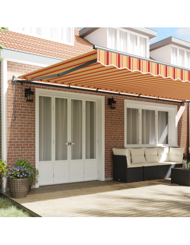 Tenda retrattile Giallo e Arancione 600 × 300 cm
