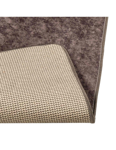 Runner Tappeto MARSA Grigio 400 x 50 cm Poliestere e PVC