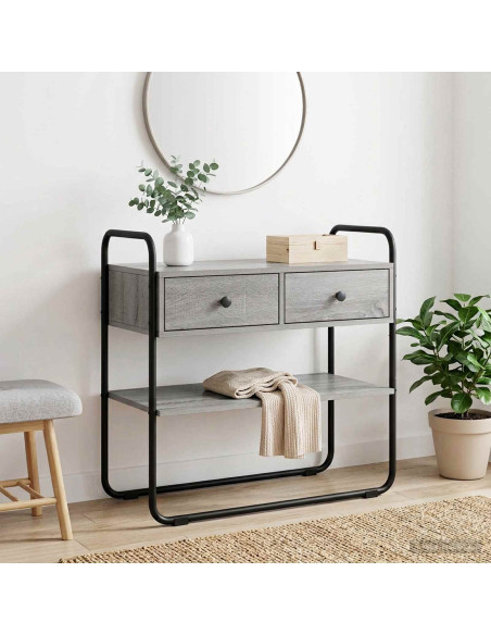 Tavolo consolle Sonoma grigio 80 x 40 x 75 cm
