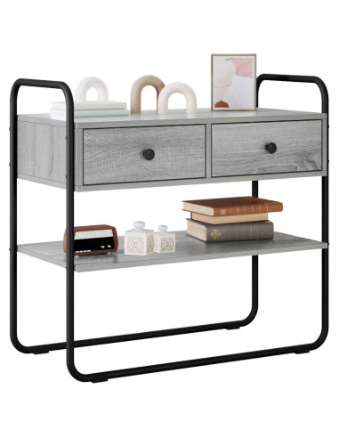 Tavolo consolle Sonoma grigio 80 x 40 x 75 cm