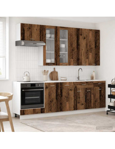 Unità Cucina LYON 8 pcs Legno antico Legno ingegnerizzato