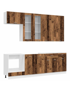 Unità Cucina LYON 8 pcs Legno antico Legno ingegnerizzato 2