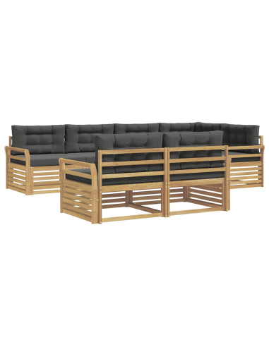 Set di divani da esterno 7 pcs Bianco e Antracite