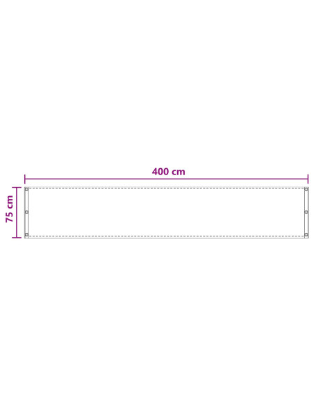 Schermo da balcone Grigio Chiaro 75 x 400 cm HDPE e alluminio