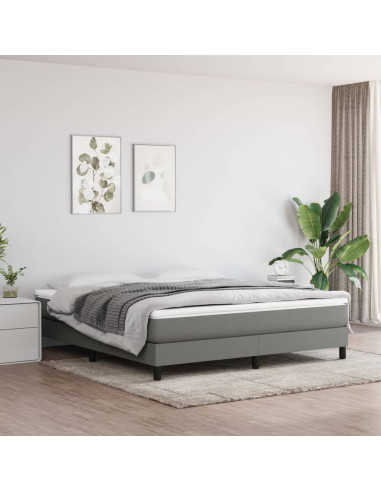 Materasso Molle Insacchettate Rigidità Media Grigio Scuro 183x213x20 cm California King Tessuto