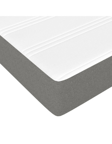 Materasso Molle Insacchettate Rigidità Media Grigio Scuro 183x213x20 cm California King Tessuto