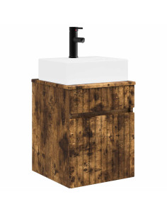 Mobile Lavabo da Parete Rovere Fumo 39 x 41 x 62,5 cm