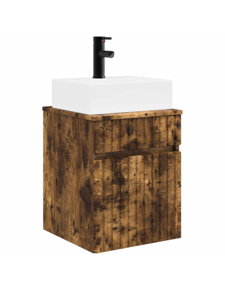 Mobile Lavabo da Parete Rovere Fumo 39 x 41 x 62,5 cm