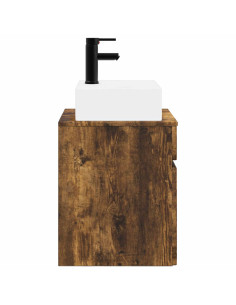 Mobile Lavabo da Parete Rovere Fumo 39 x 41 x 62,5 cm 2
