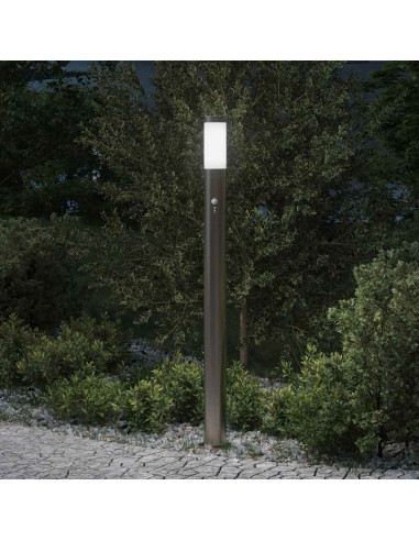Lampada a paletto con sensore 110 cm Acciaio Inox IP44