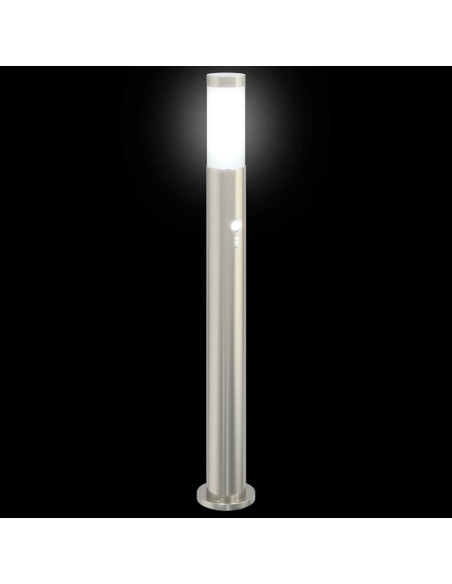 Lampada a paletto con sensore 80 cm Acciaio Inox IP44