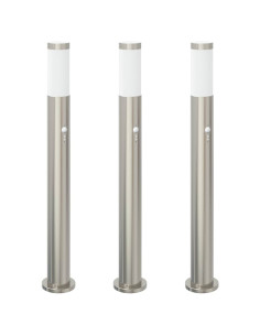 Lampioni a dissuasore con sensore 3 pz 80 cm Acciaio Inox IP44 2