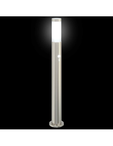 Lampioni a dissuasore con sensore 3 pz 80 cm Acciaio Inox IP44