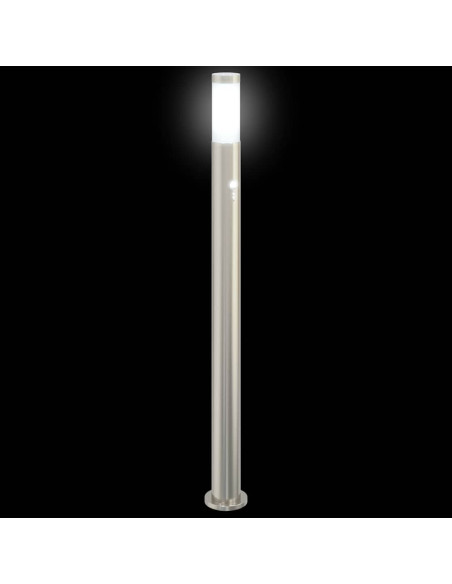 Lampada a paletto con sensore 110 cm Acciaio Inox IP44