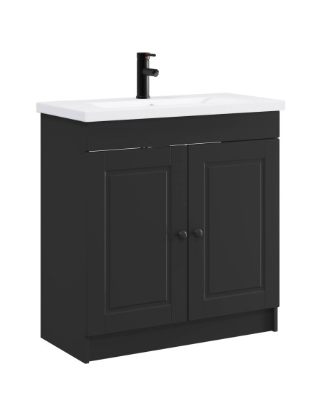 Set di mobili per il bagno Nero 56 x 37,5 x 81 cm