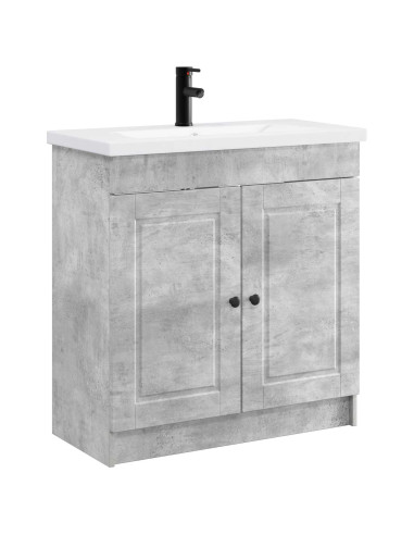 Set di mobili per il bagno Grigio Cemento 56 x 37,5 x 81 cm