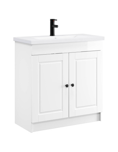 Set di mobili per il bagno Bianco Lucido 56 x 37,5 x 81 cm