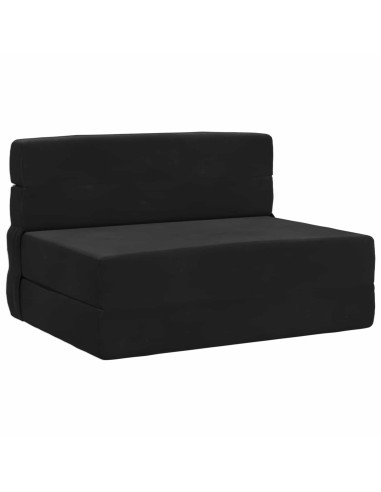 Divano Letto Pieghevole Nero 70 x 72 x 60 cm Tessuto