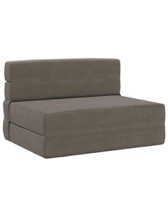 Divano Letto Pieghevole Grigio Chiaro 70 x 72 x 60 cm Tessuto