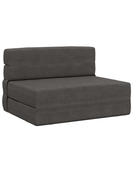 Divano Letto Pieghevole Grigio Scuro 70 x 72 x 60 cm Tessuto